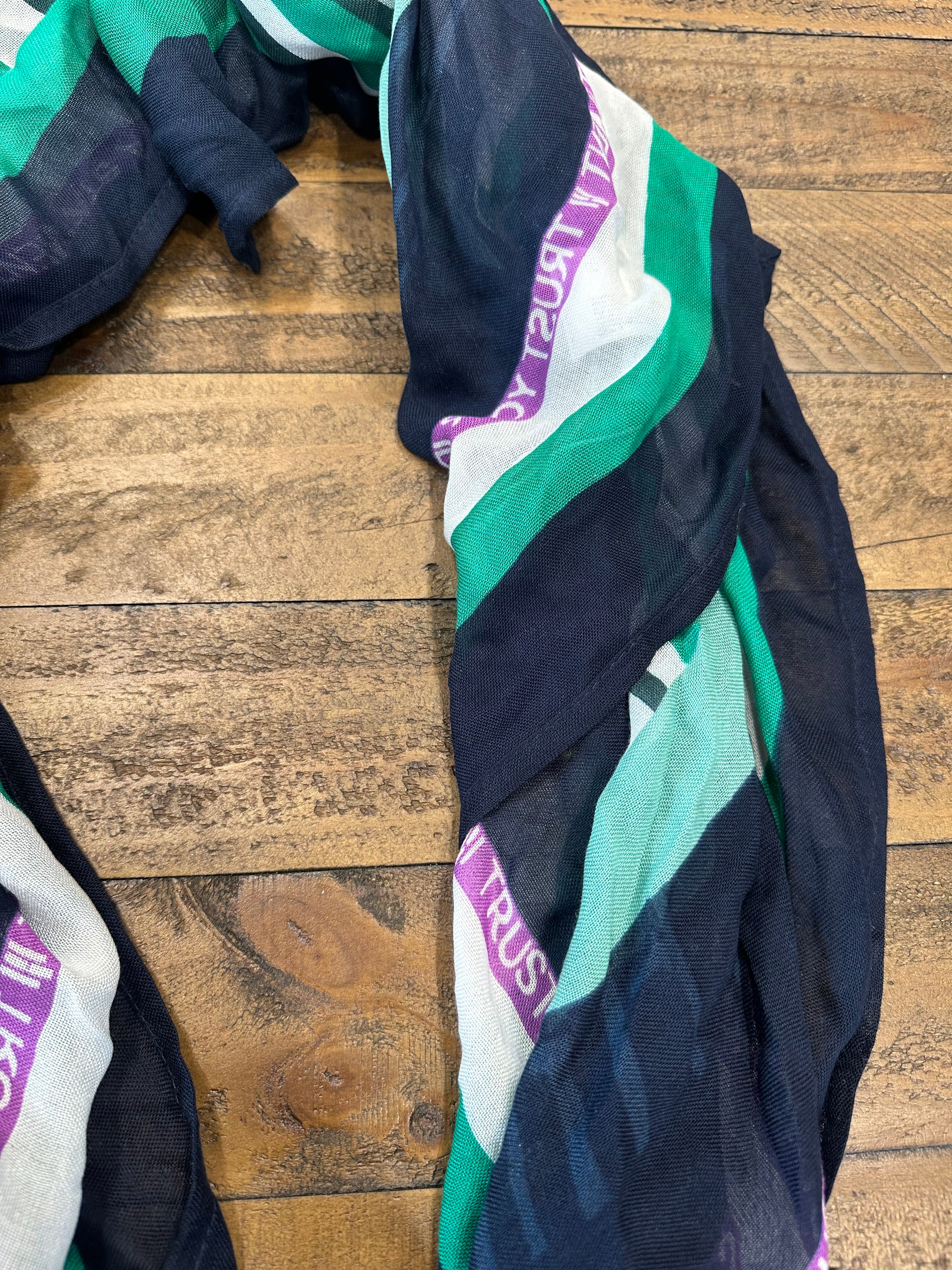 Cecil Scarf With Decorative Tape In Universal Blue
