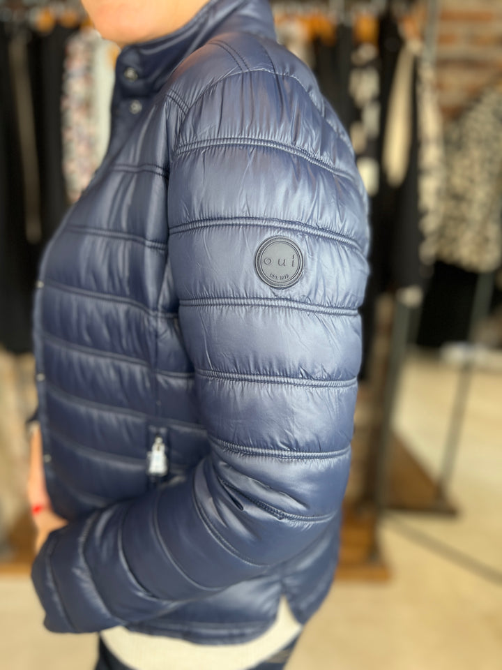 Oui Light weight Coat In Dark Blue