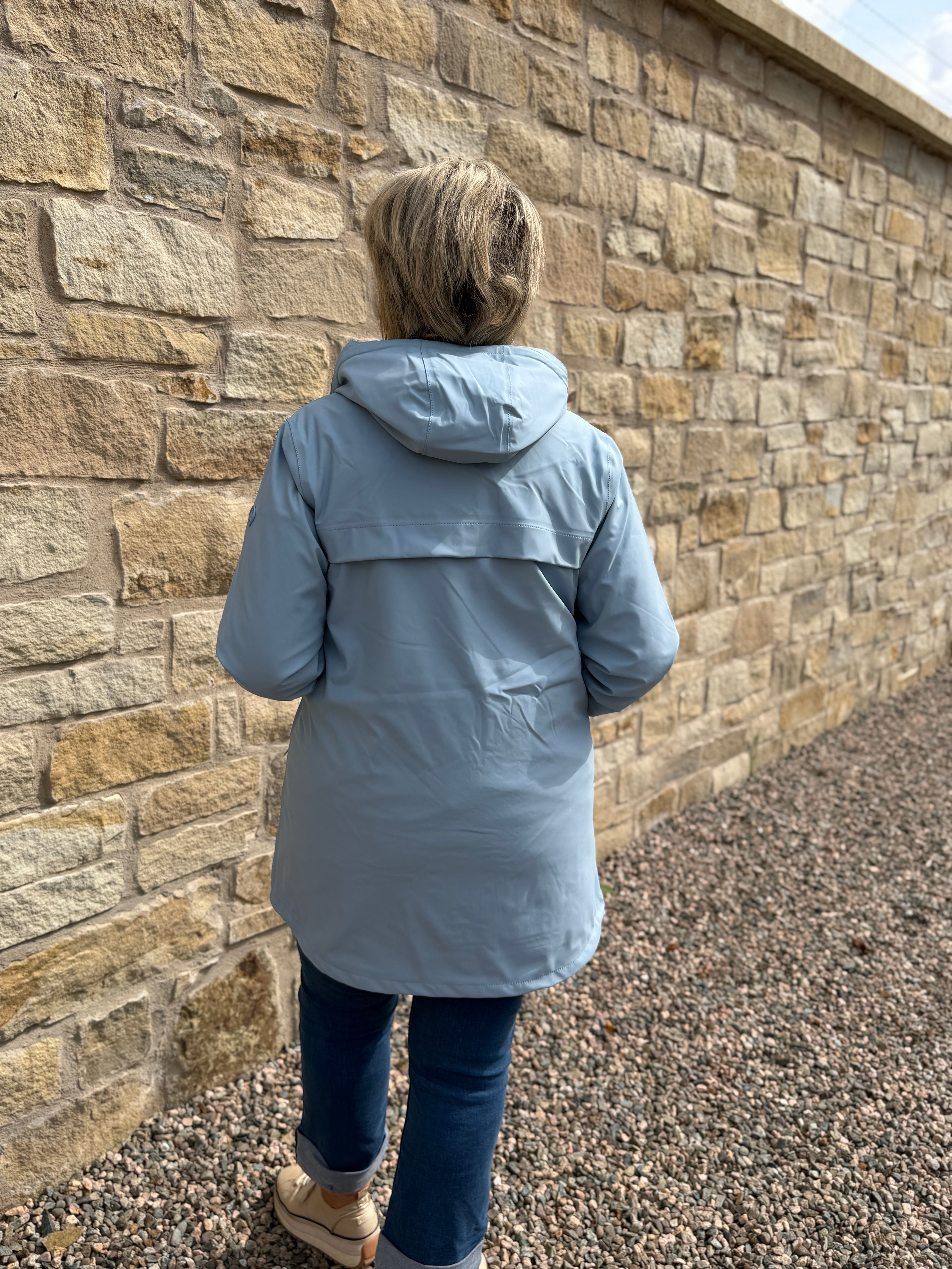Snow raincoat in Ashley Blue