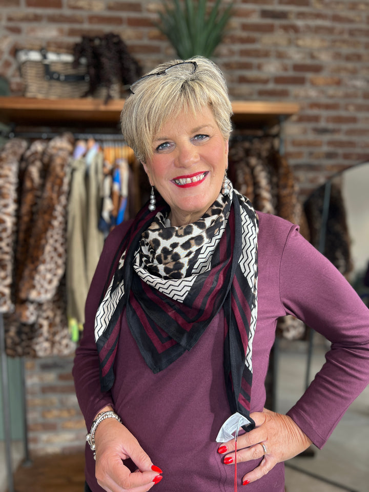 Street One Printed Square Scarf In Multi