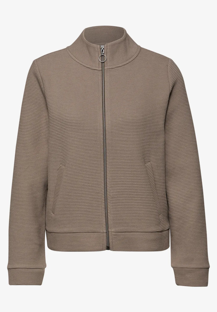 Street One Zipper Jacket In Light Terra Mocha