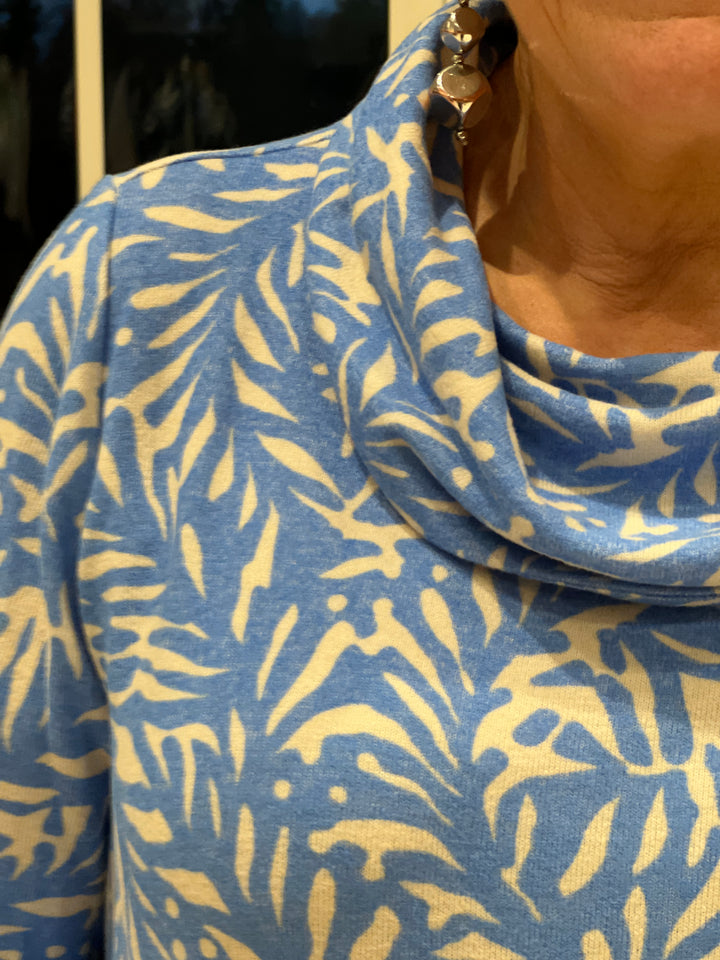 Cecil Two Tone Sweatshirt In Fountain Blue