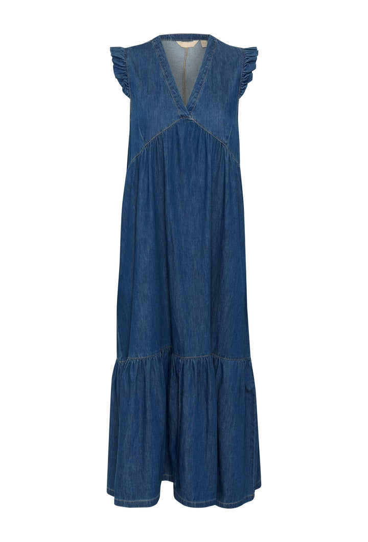 Culture Cuberteline Denim Dress In Dark Blue Wash
