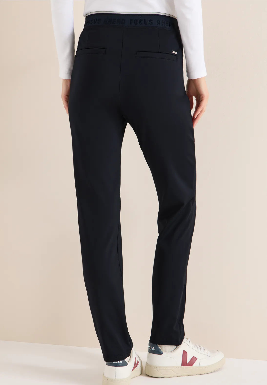 Cecil Tracey Travel Trousers In Universal Blue