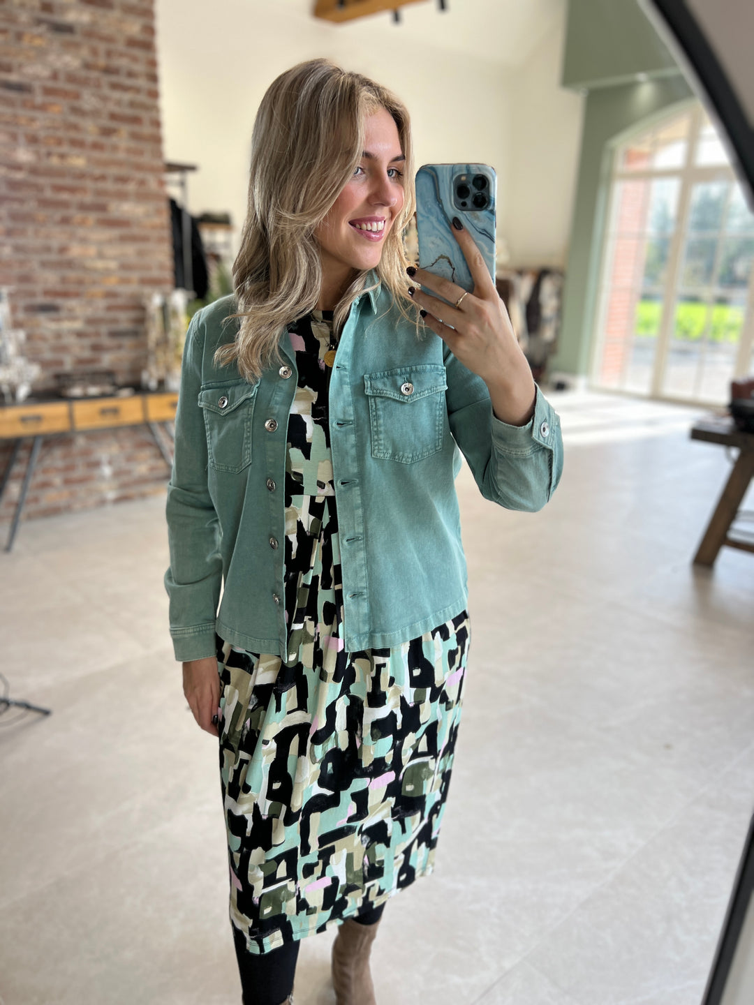 Masai Namo Jersey Print Dress in Multi