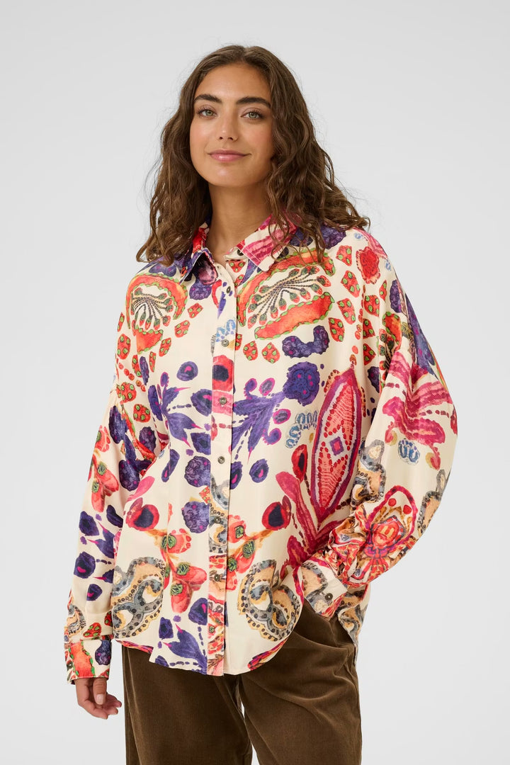 Culture Floral Shirt In Blue & Pink