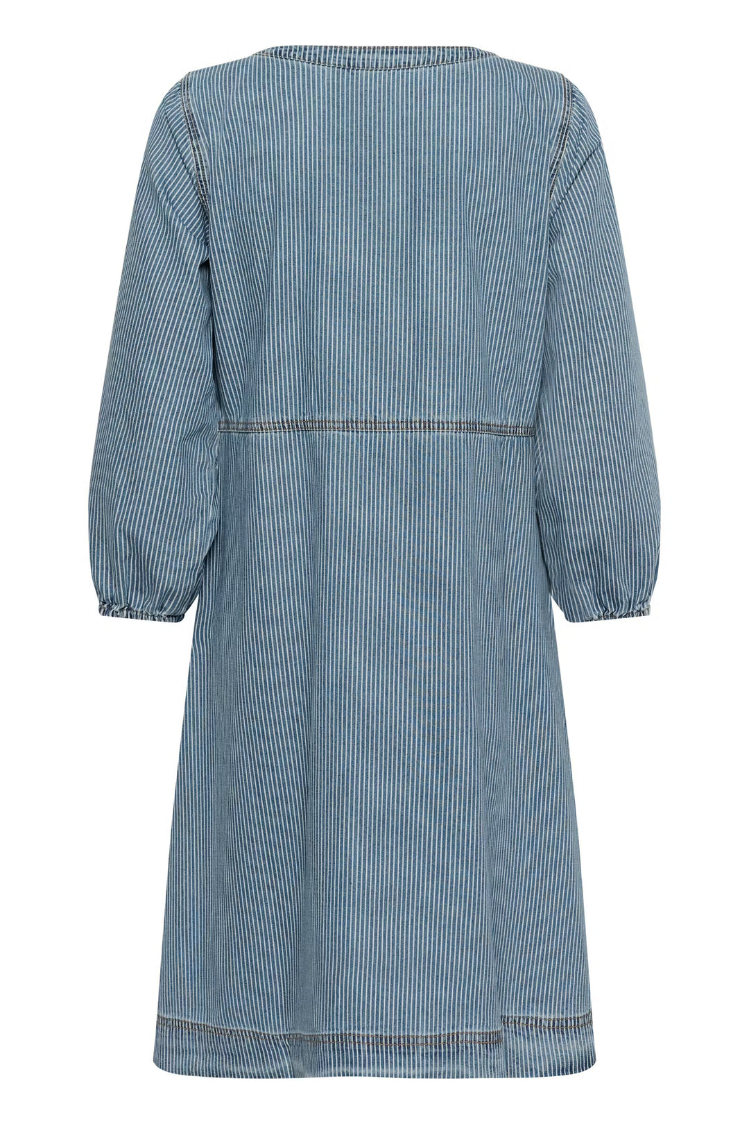 Culture Striped Denim Dress In Blue & White