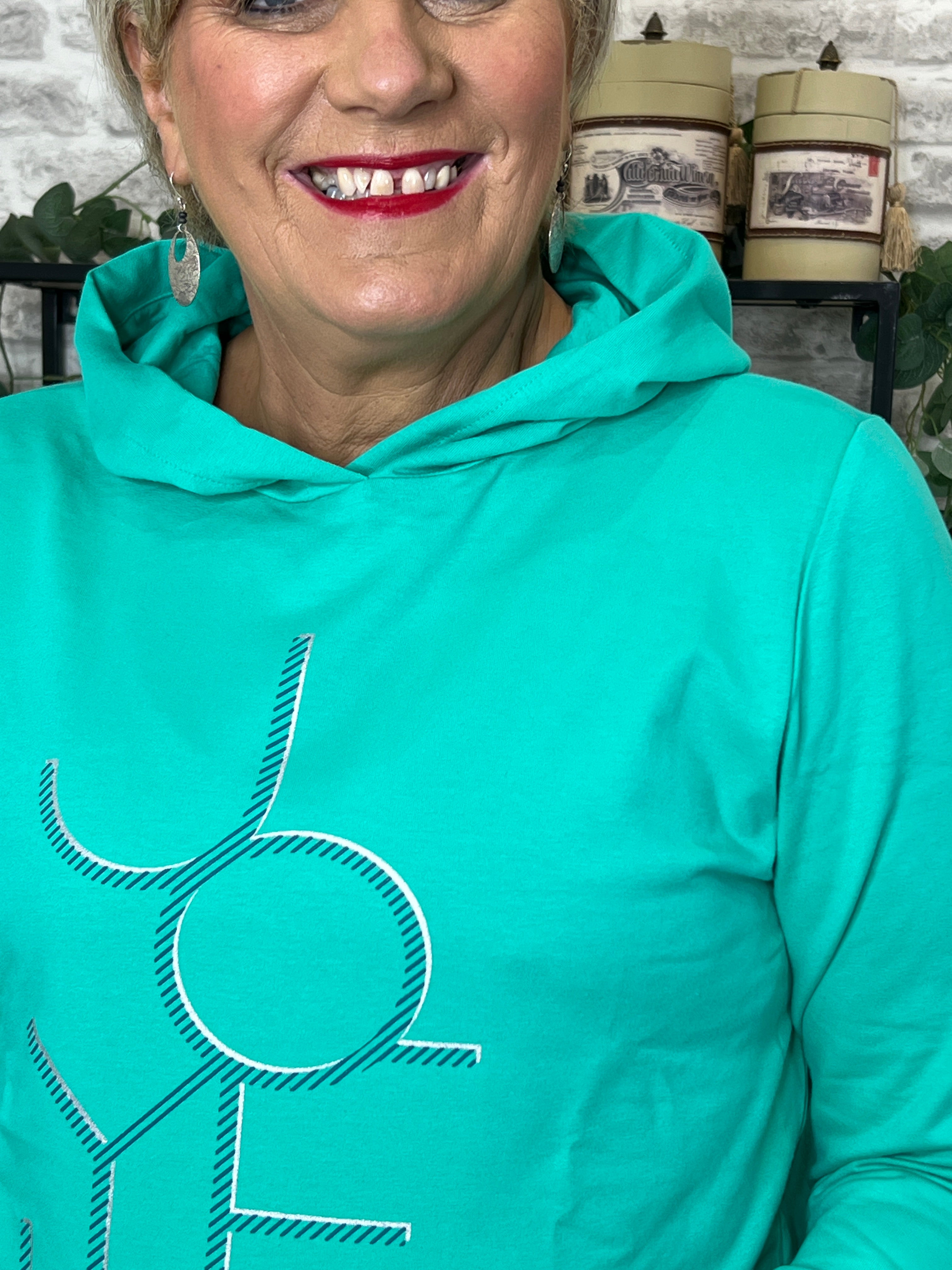 Cecil Hooded Sweatshirt In adventurine Green