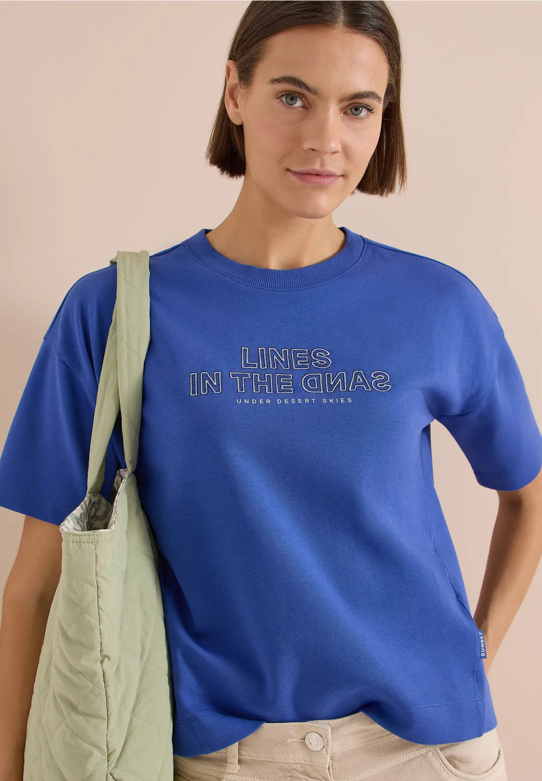 Cecil Sweatshirt With Embroidery In deep river blue