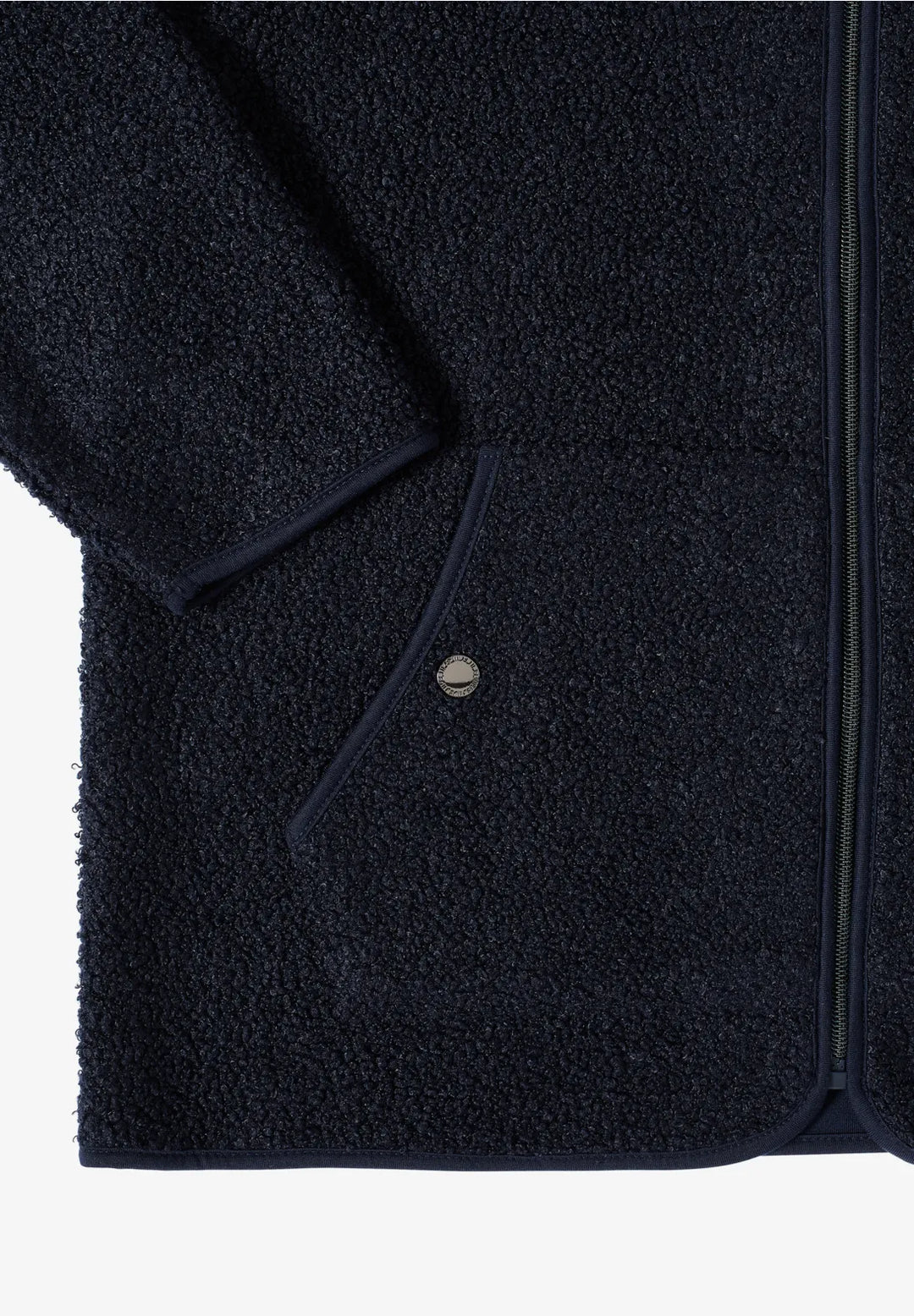 Cecil Curly Teddy Jacket In Navy