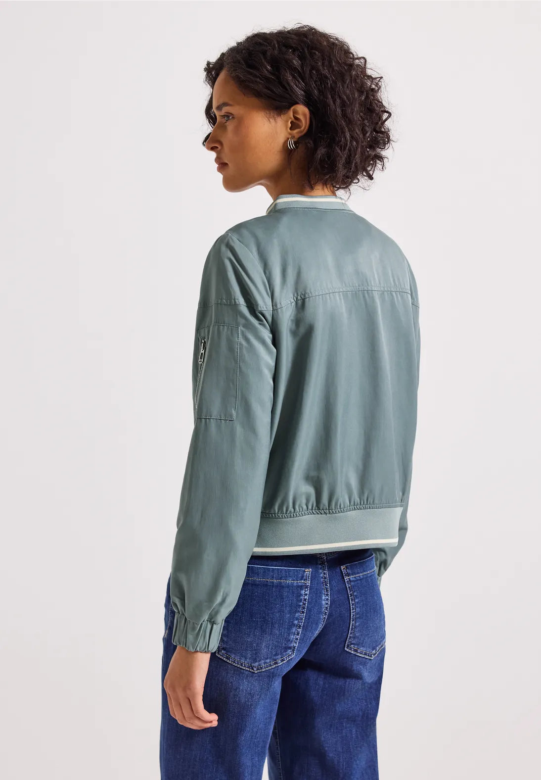 Street One Bomber Jacket In Arona Blue