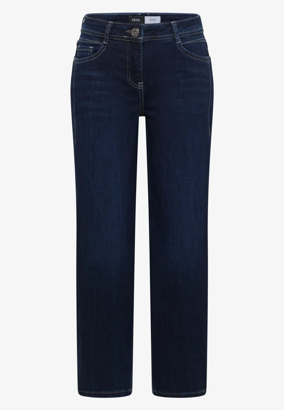 Scarlett Barrel jeans in dark blue wash