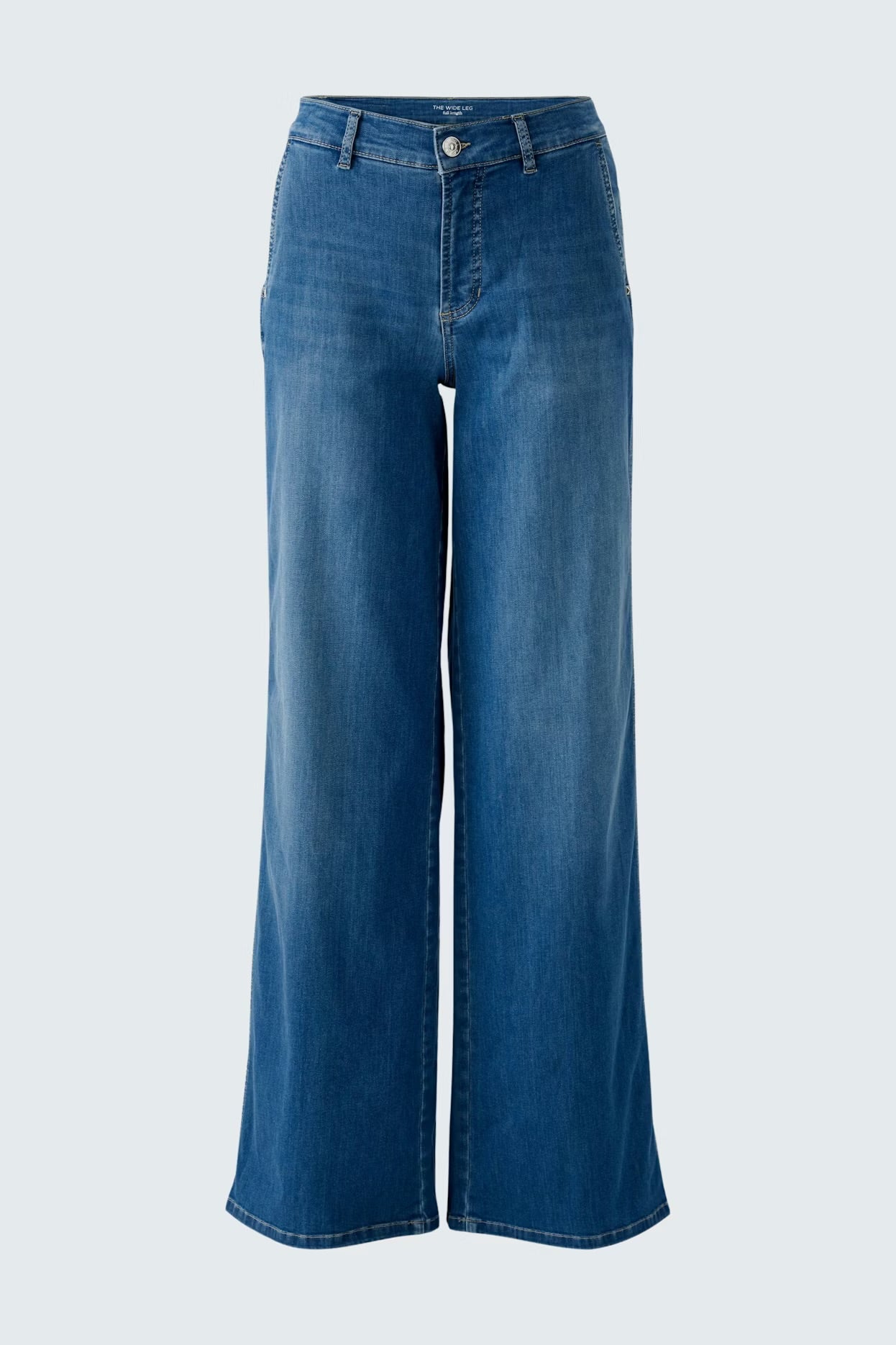 Oui Wide Leg jeans In Dark Blue Denim