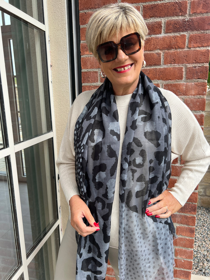 Soya Concept Shada Scarf In Black Multi