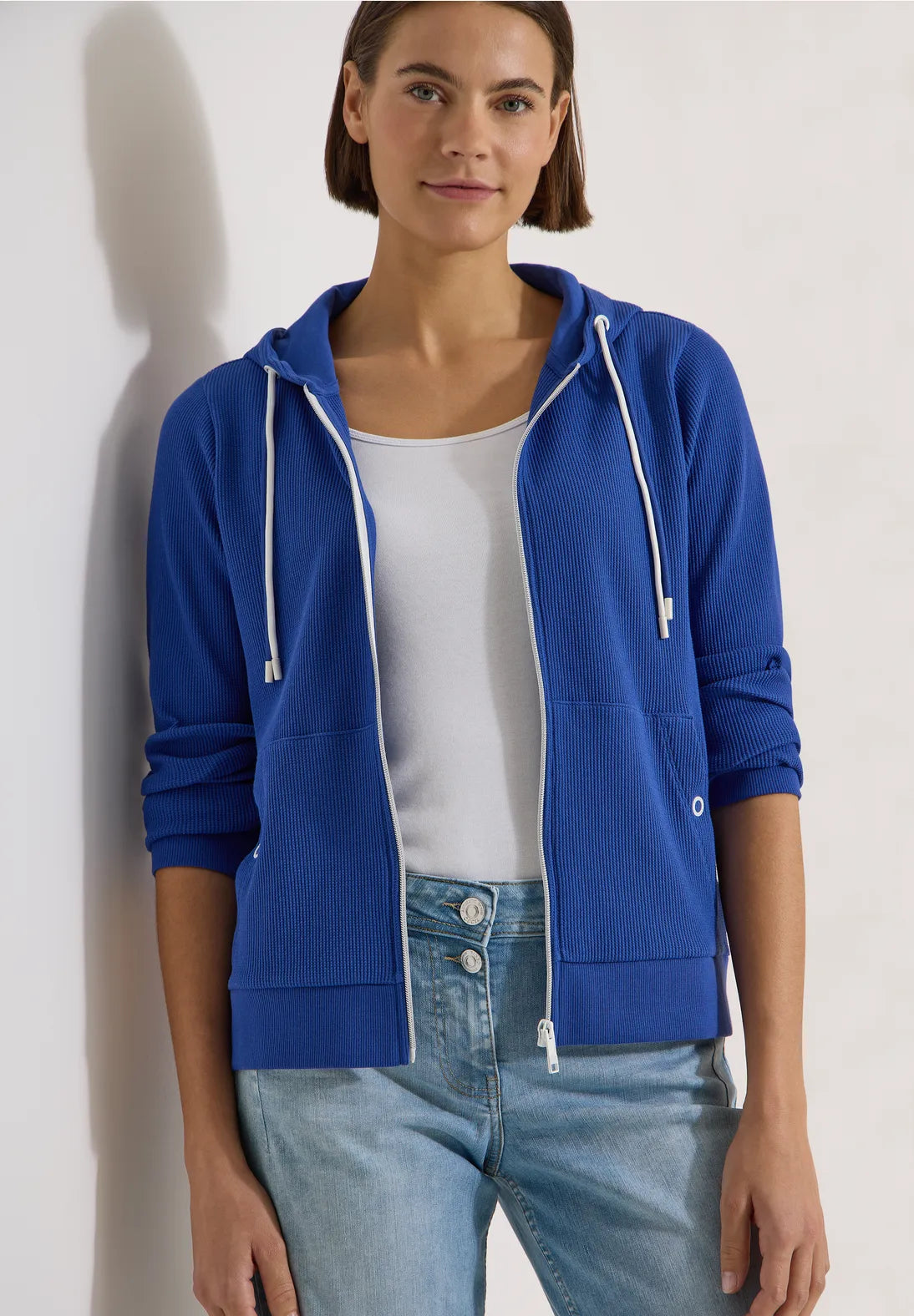 Cecil Structured Jacket In Deep River Blue
