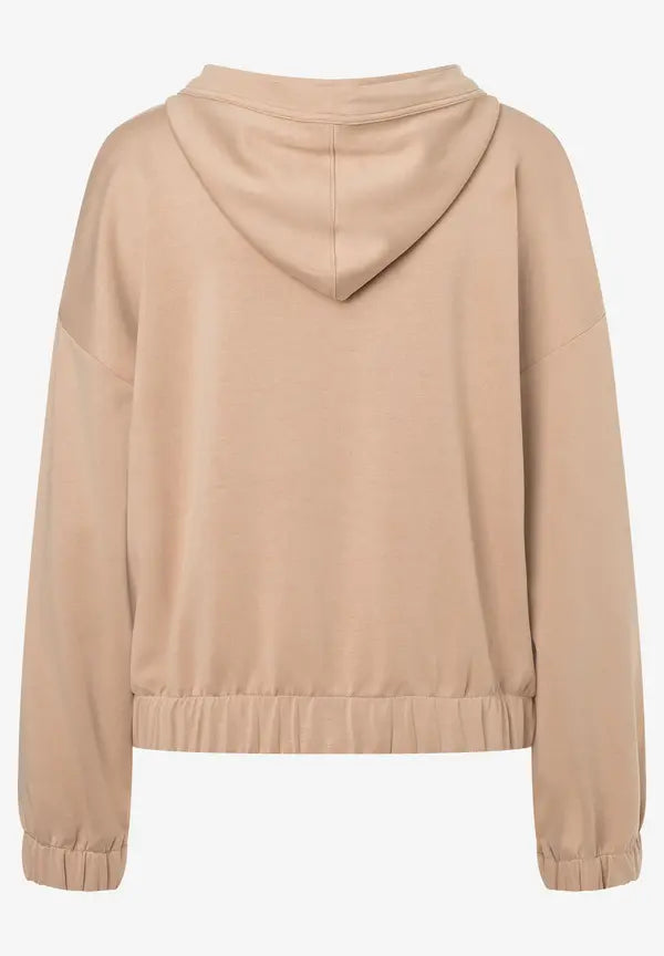 More & More Sweatshirt With Collar In Beige Macchiato