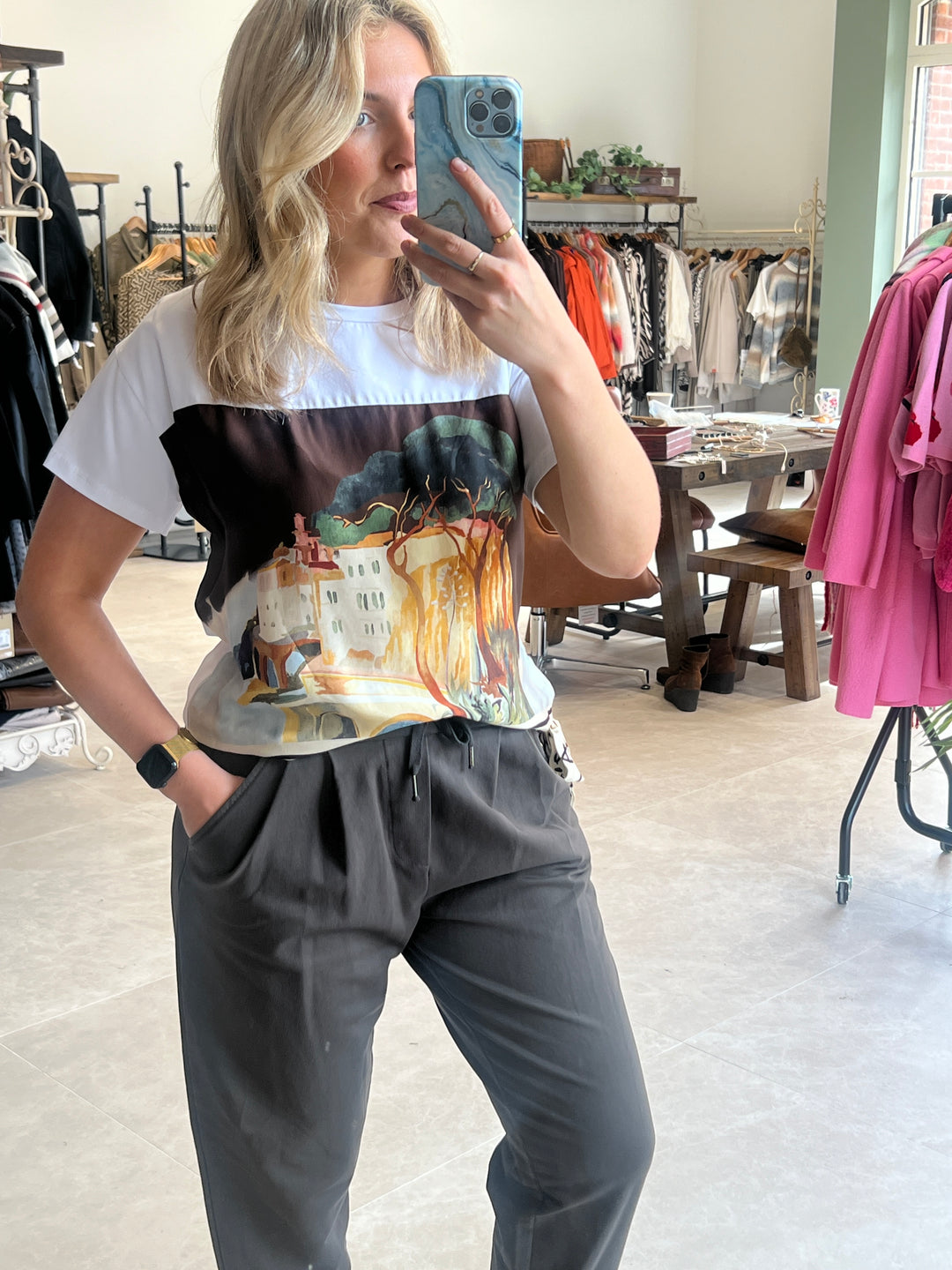 Deck By Decollage Barrel Joggers In Chocolate