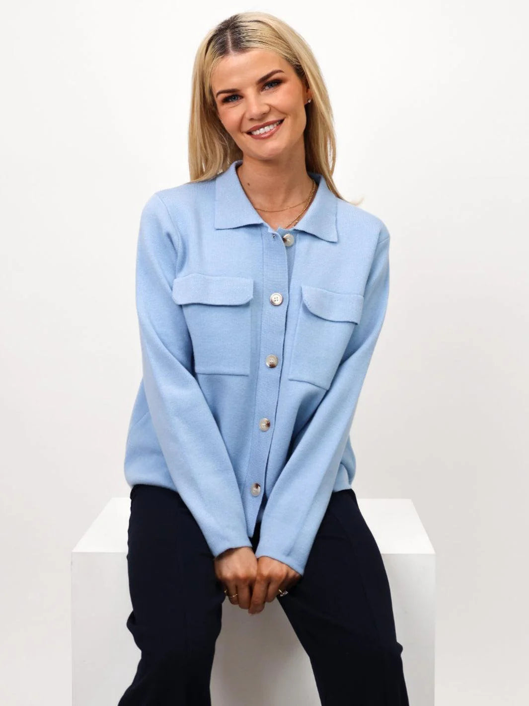 Kate & Pippa Dani Cardigan In Sky Blue