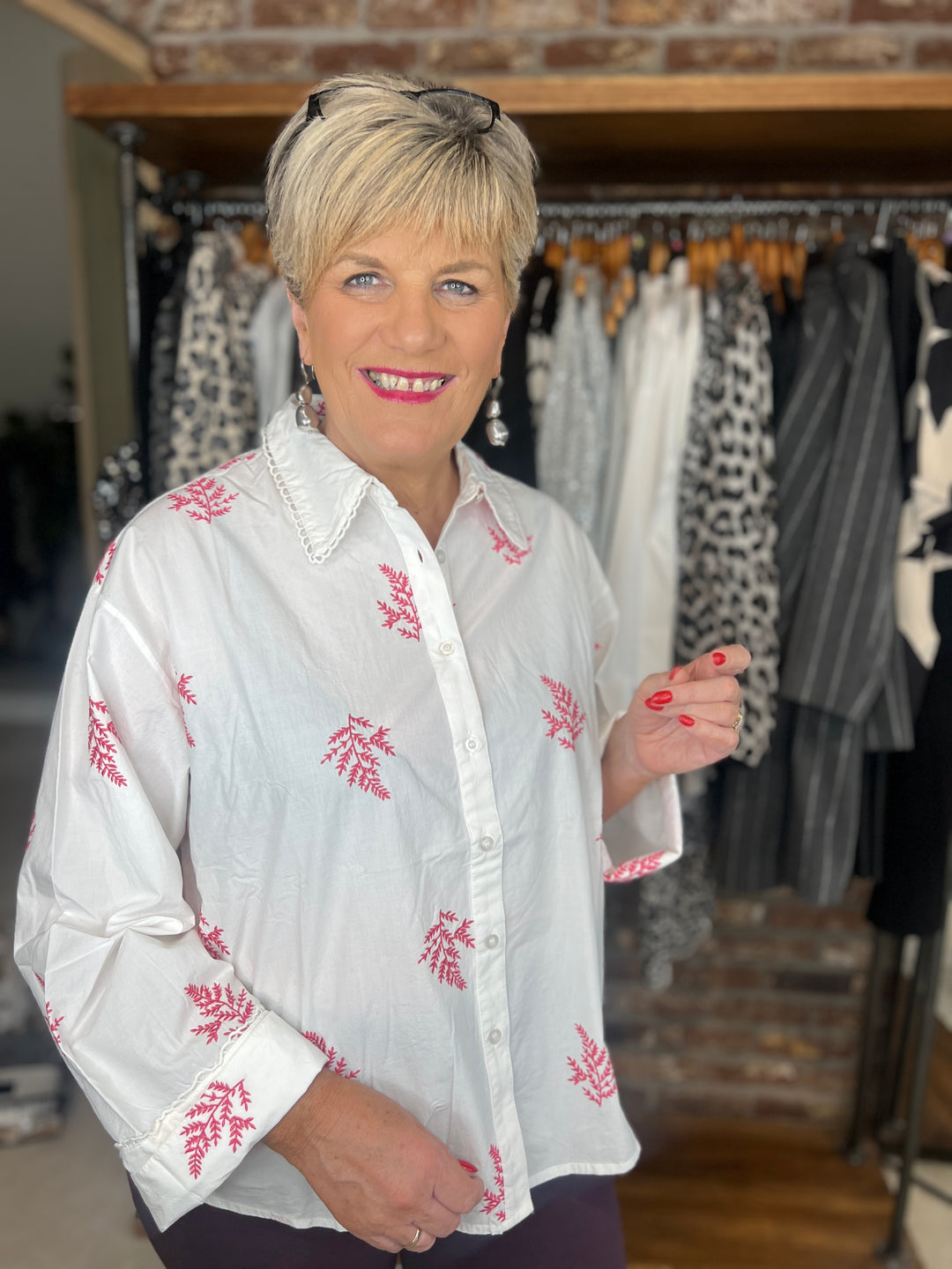 Nümph Nubally Shirt In Pink Lemonade