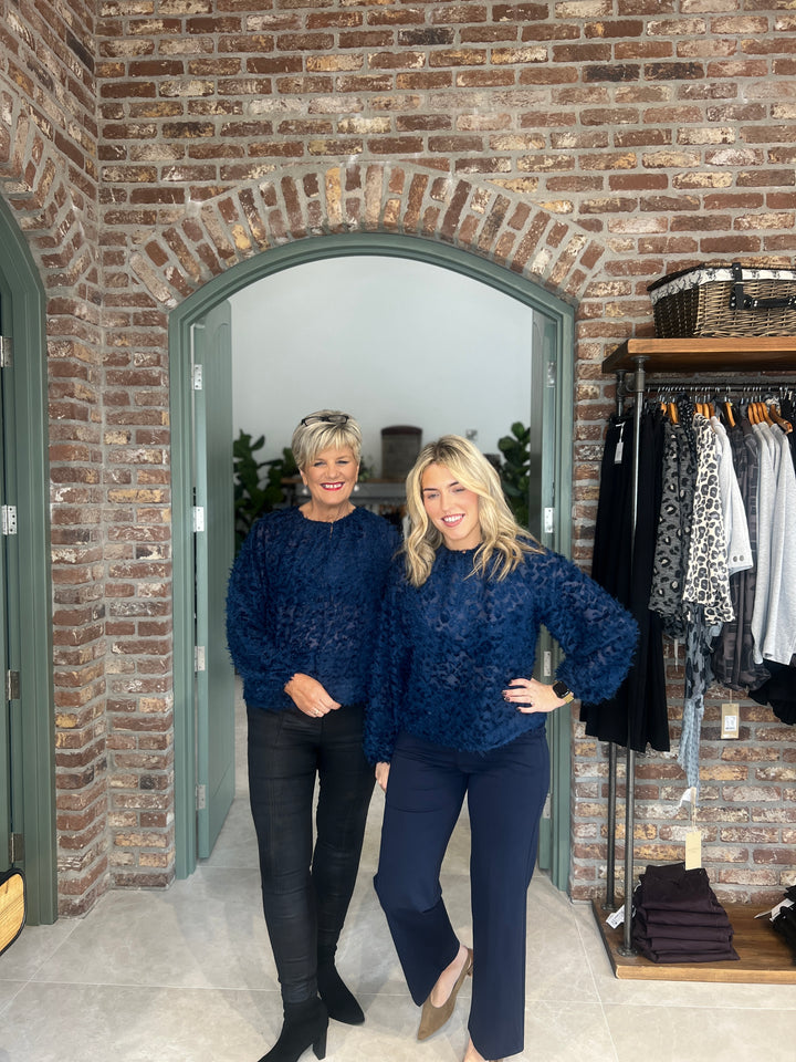 Saint Tropez Raised patterned blouse in Blue