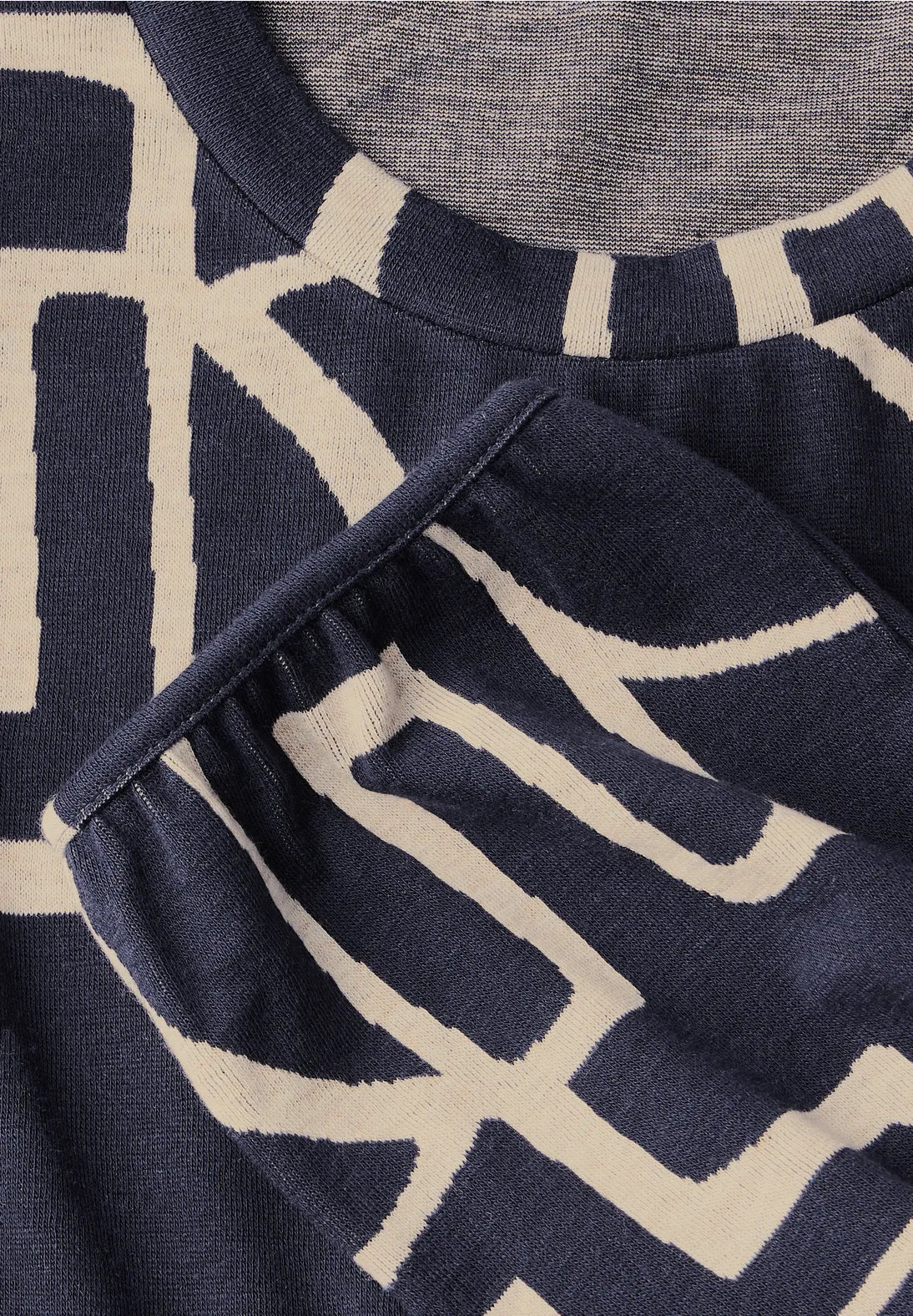 Street One Cosy Sweatshirt In Navy Multi