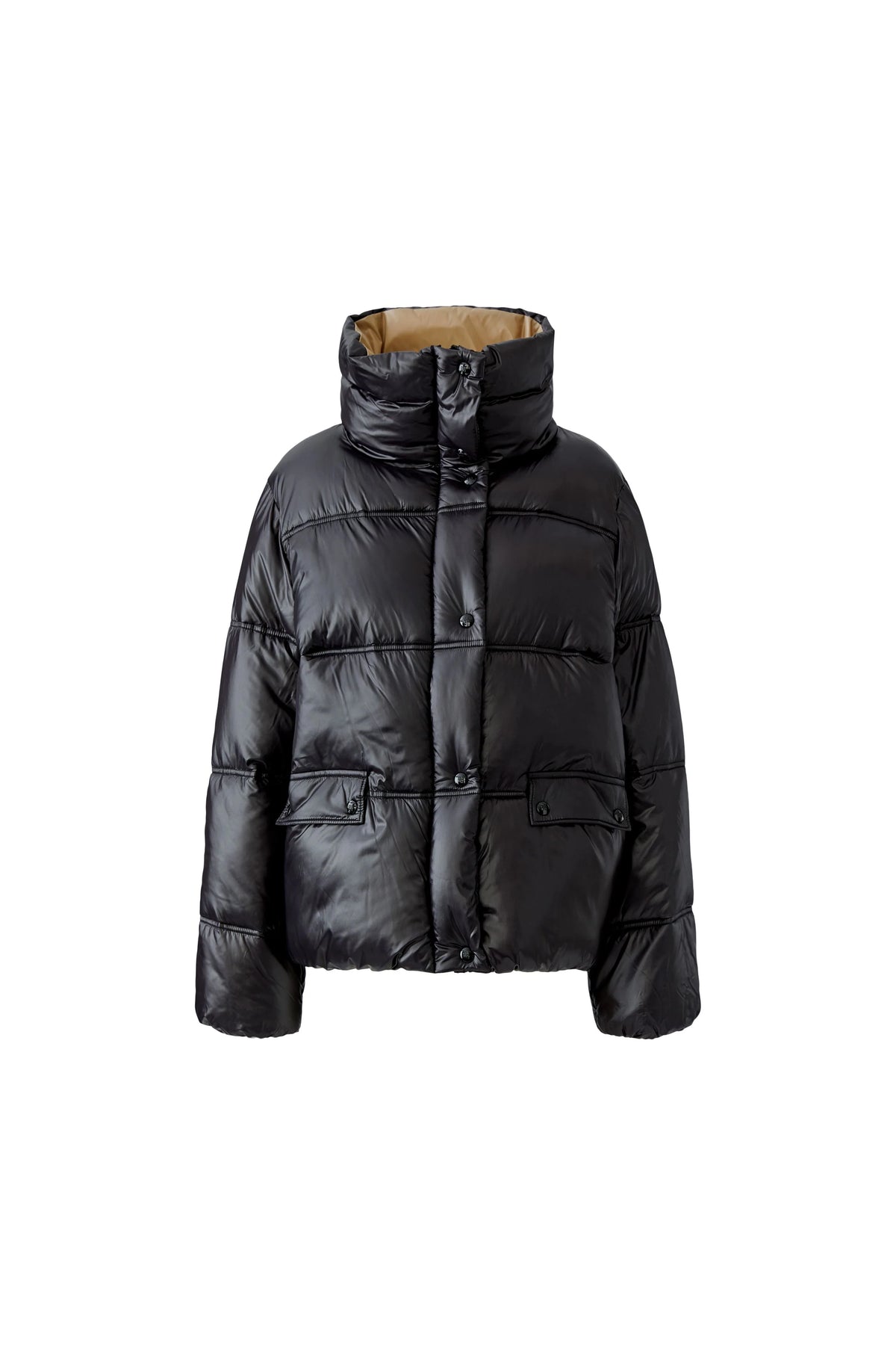 Puffer jacket in black