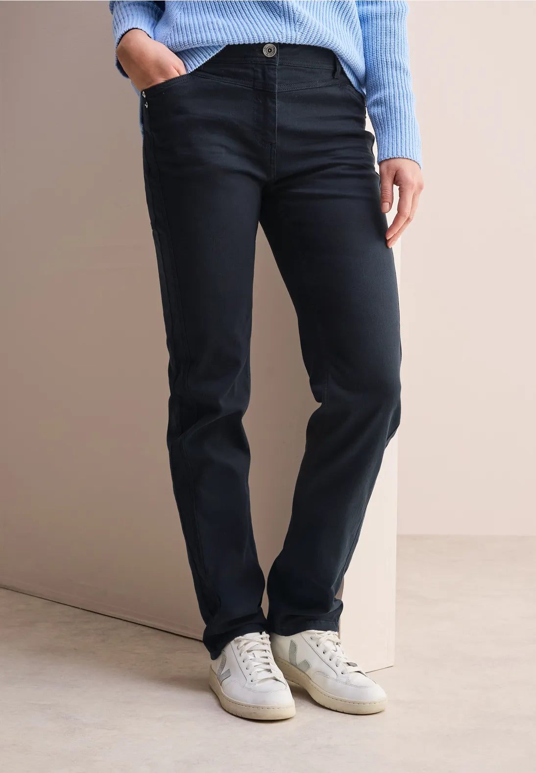 Cecil Toronto Straight Leg Jeans In Universal Blue