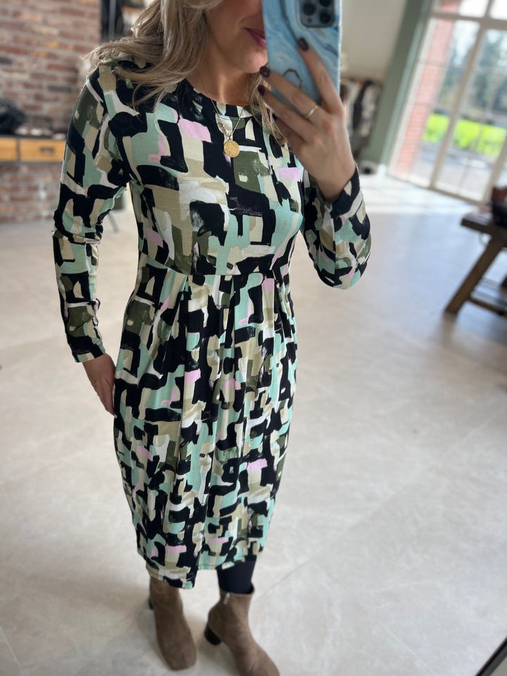 Masai Namo Jersey Print Dress in Multi