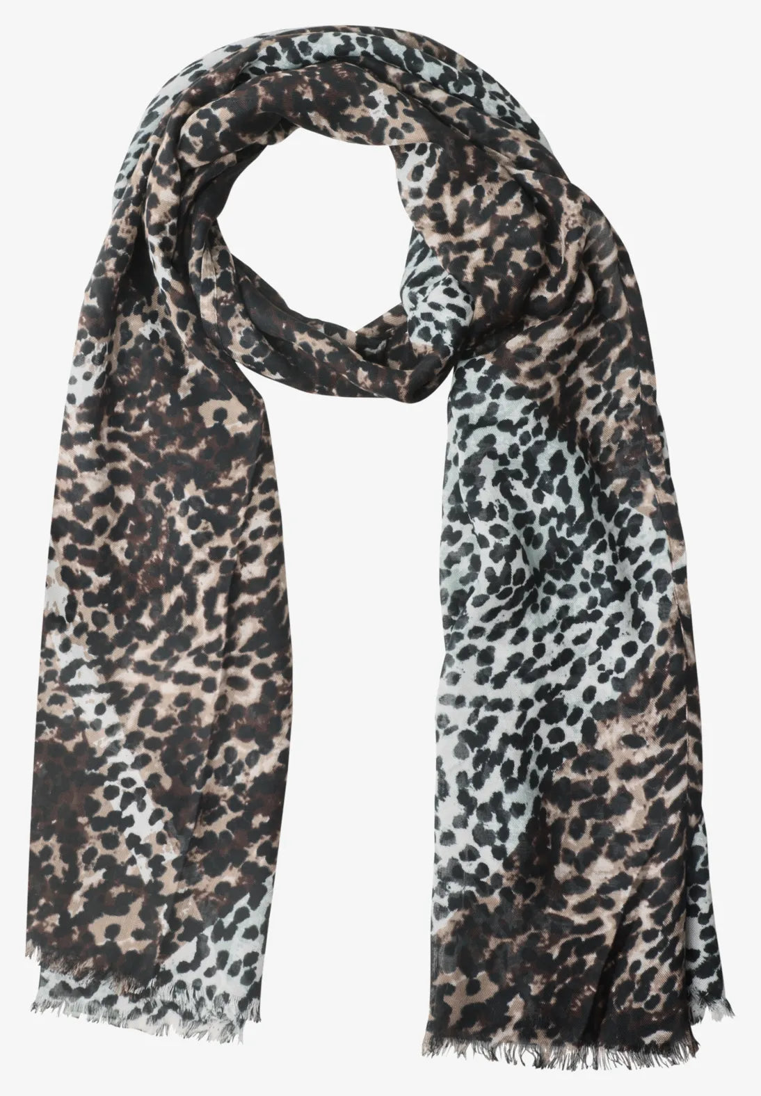 Animal print scarf in multi