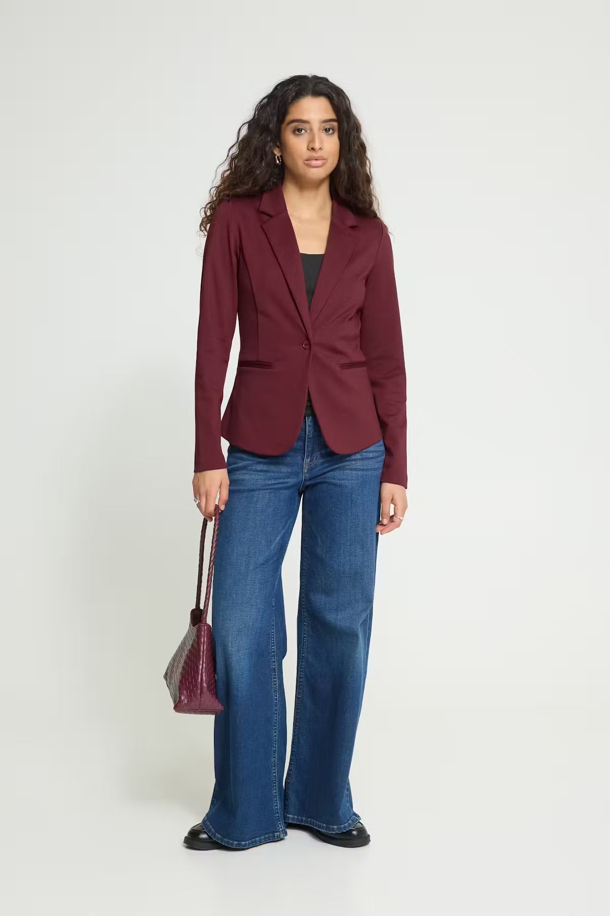 Kate Jersey Blazer In Red