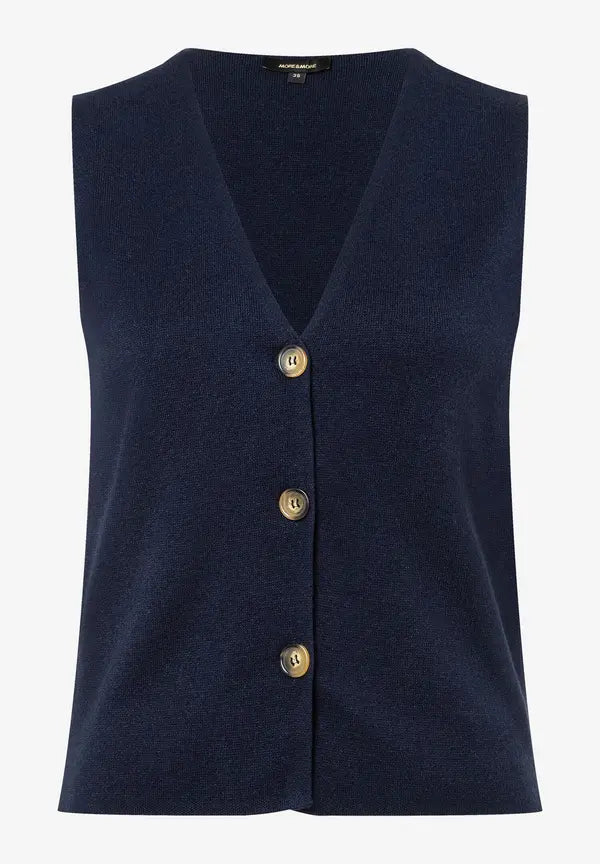 More & More Knitted Vest In Marine