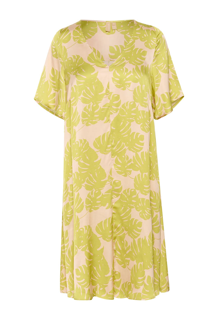 Culture Cumiso Palm Dress In Green Multi