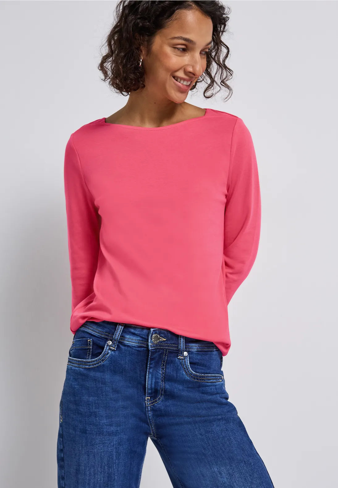Street One Boat neckline Top In Sugar Coral