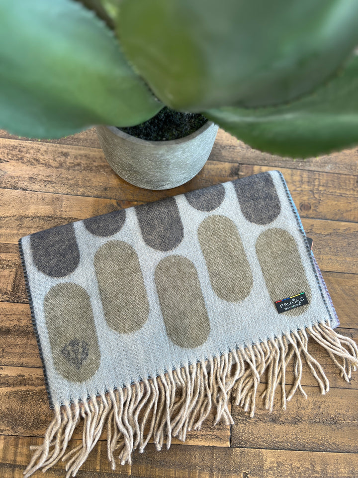 Cashmink Retro design Scarf In True Blue