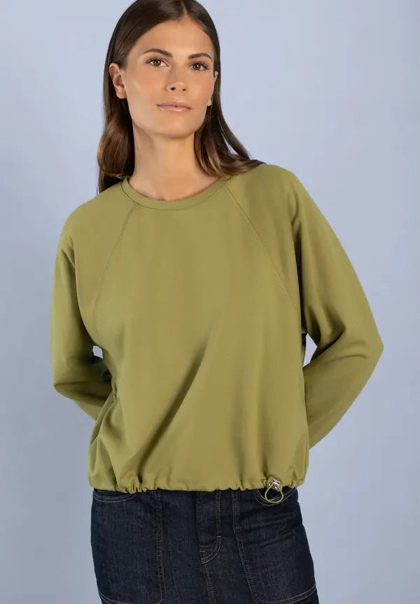 More & More Sweatshirt In Soft Moss Green