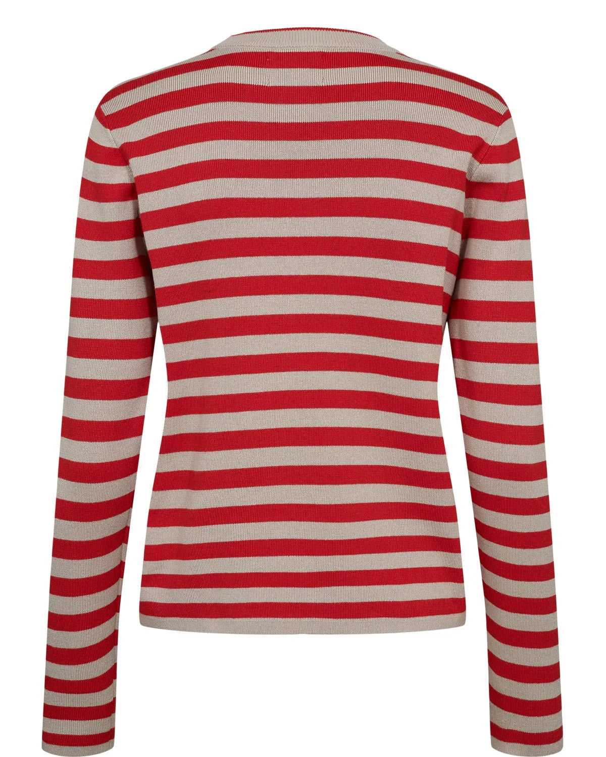 Nümph Nustripy Striped Pullover In Fiery Red