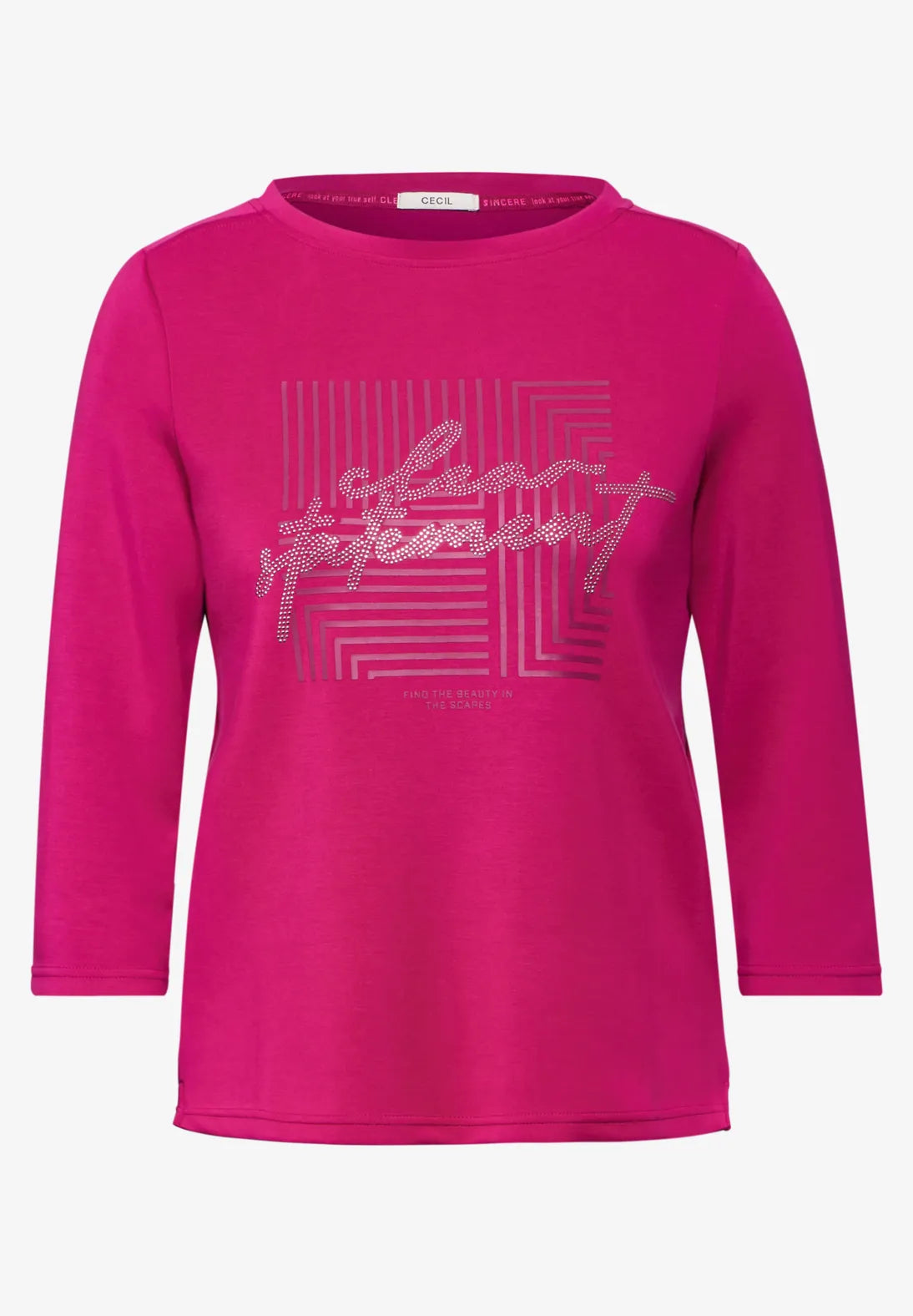 Cecil Hotfix Print Jumper In Jewel Pink