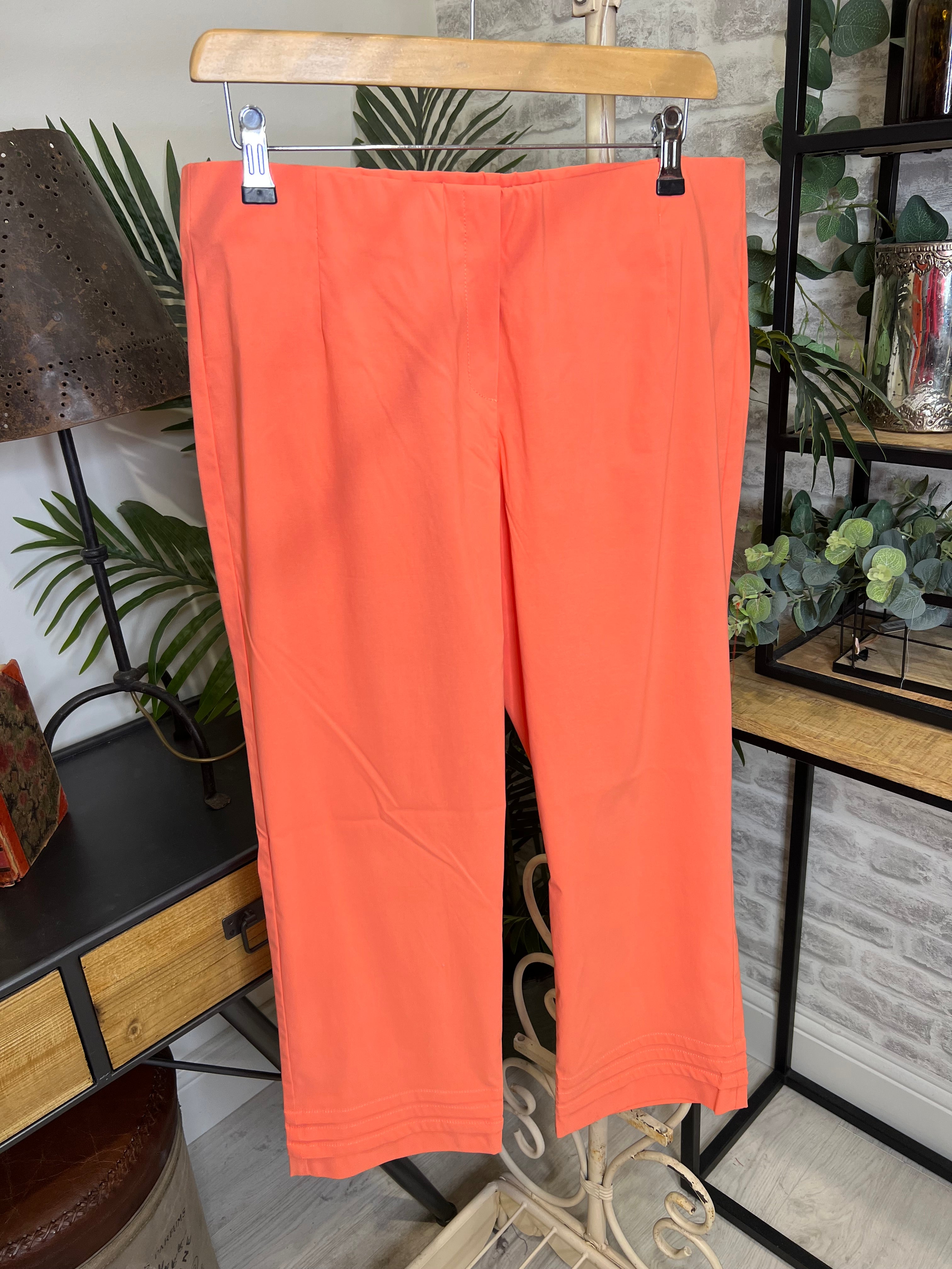 Stehmann Ina Summer Bengaline Trousers In Coral