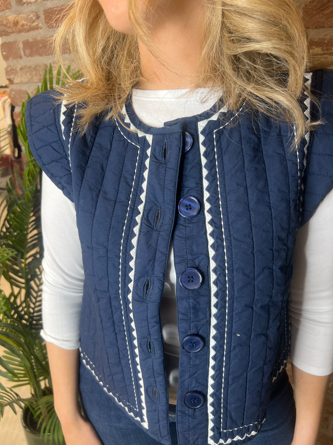 Culture Embroidery Waistcoat In Dress Blues