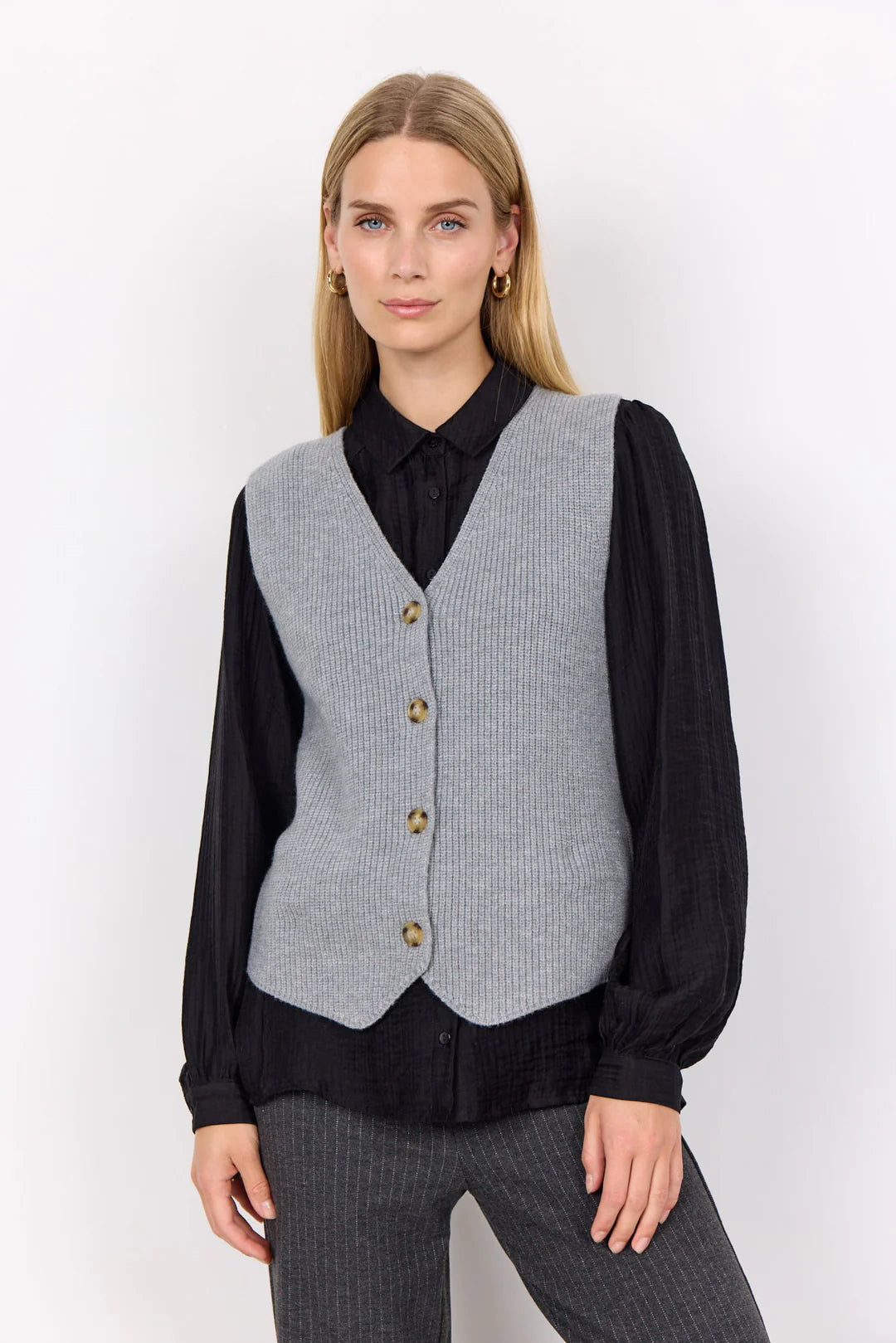 Soya Concept Ilia Waistcoat in Grey