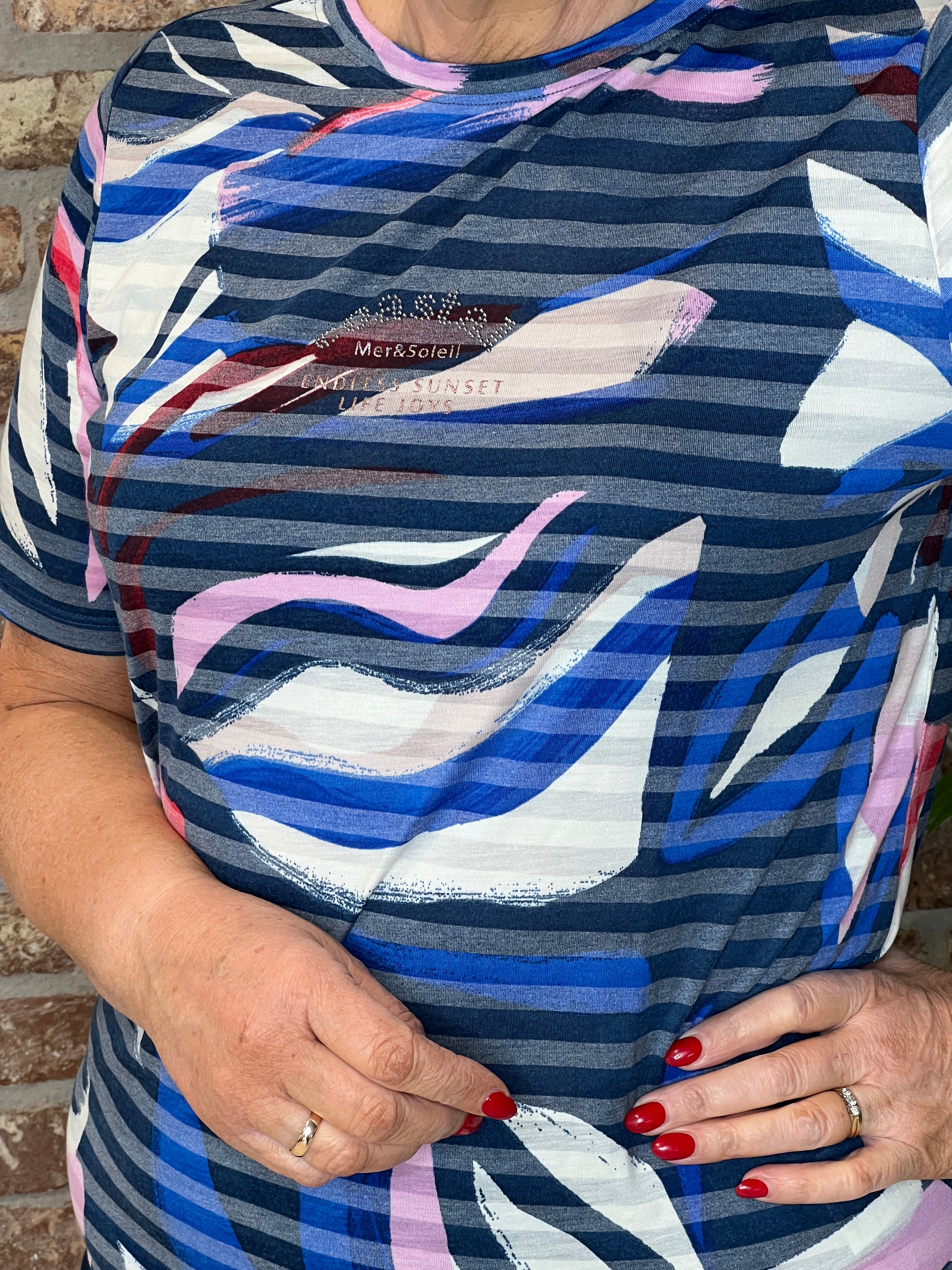 Cecil Burnout T-shirt In Universal Blue