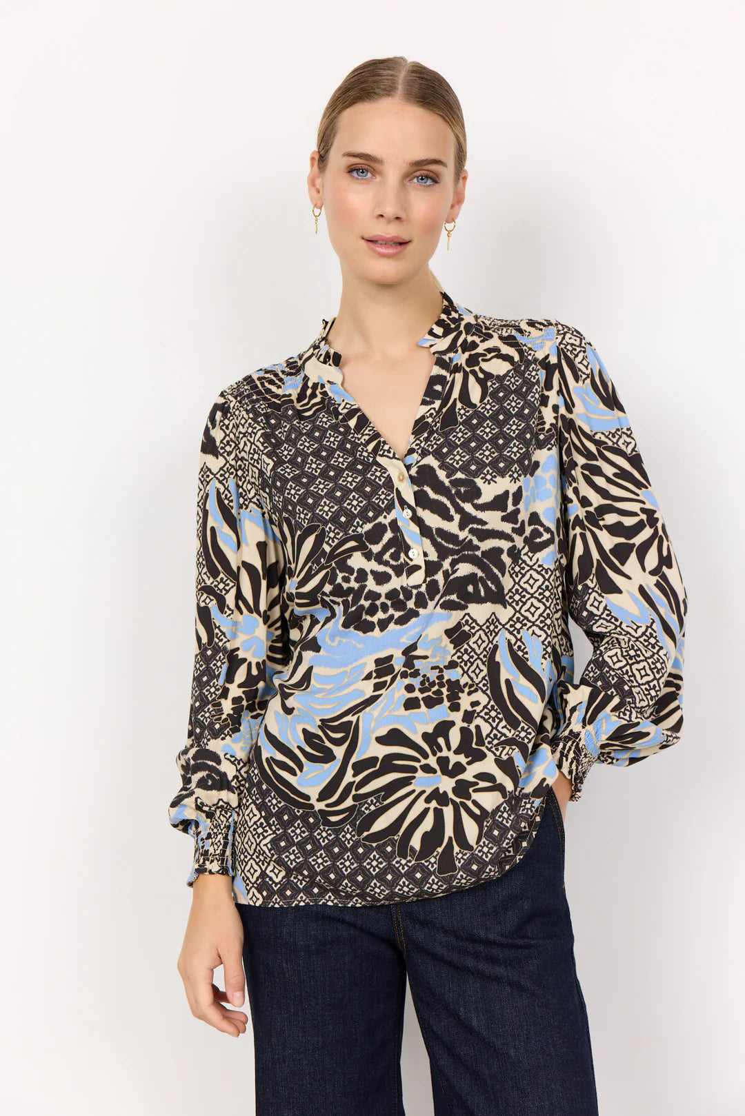 Soya Concept Olette Blouse In Air Blue