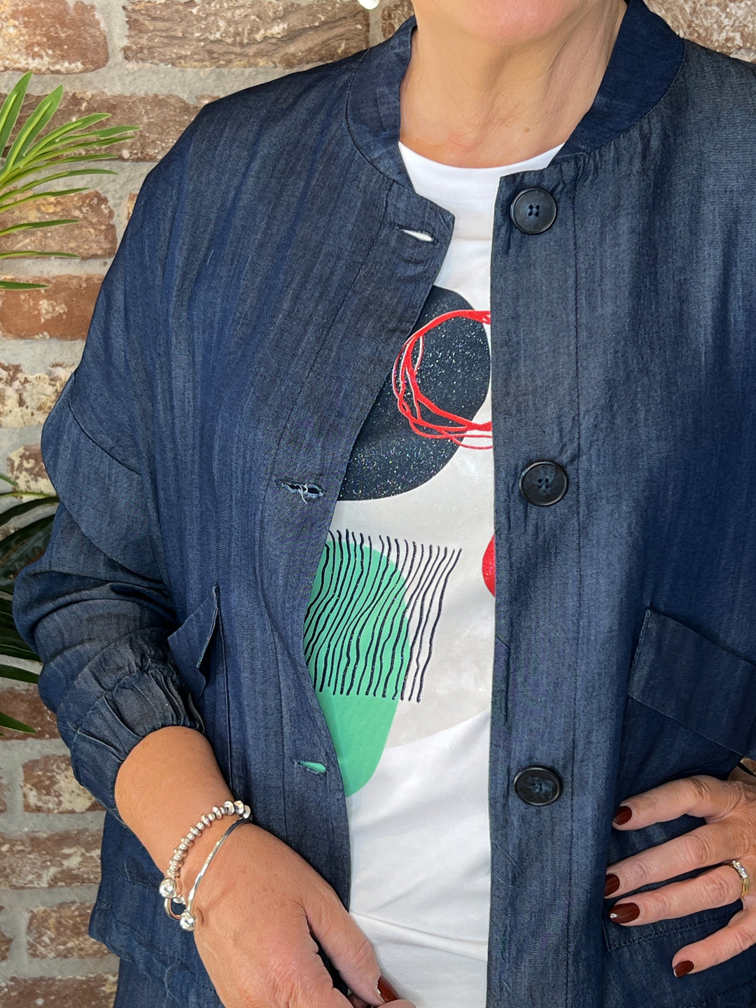 Peruzzi Lux Jean jacket In Denim