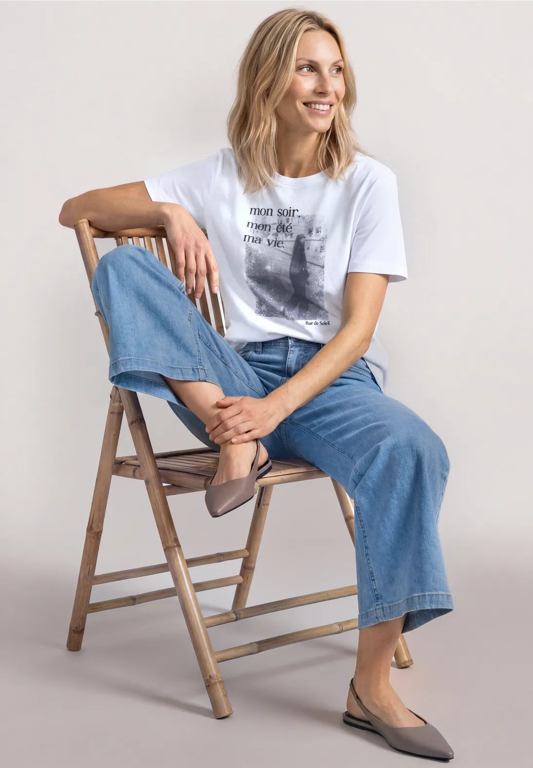 Street One photo print t-shirt in white