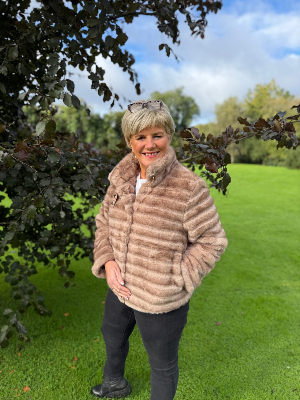 Nümph Nuvita fur jacket in silver mink