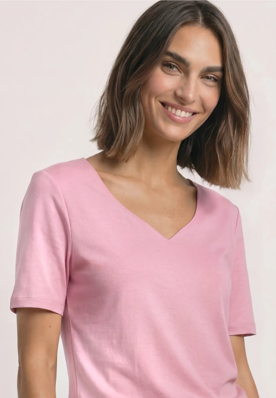 Heart Neckline with short sleeves in Vintage Blush