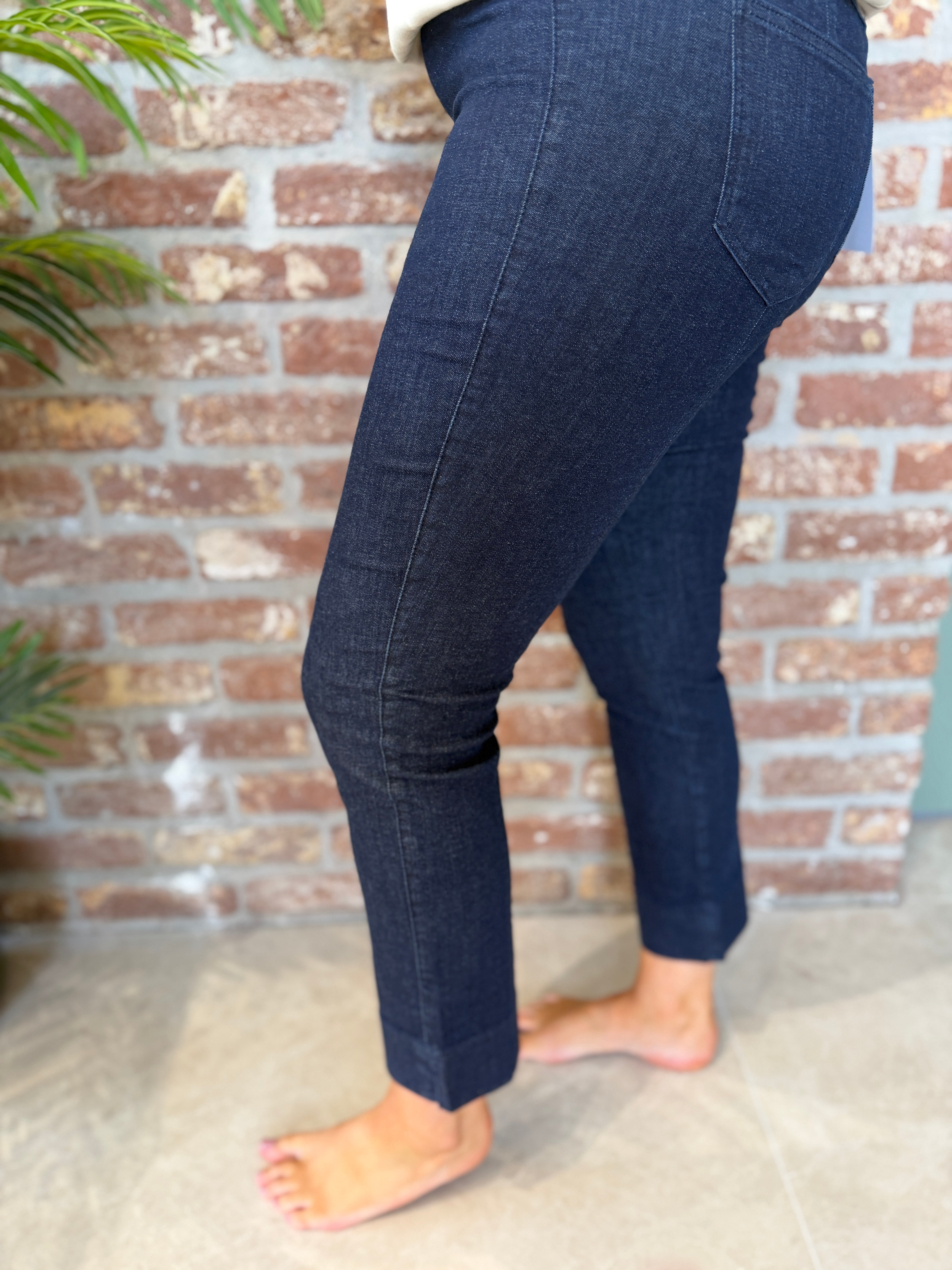 Stehmann Igor Pull on 6/8 Jeans In Dark Eclispe