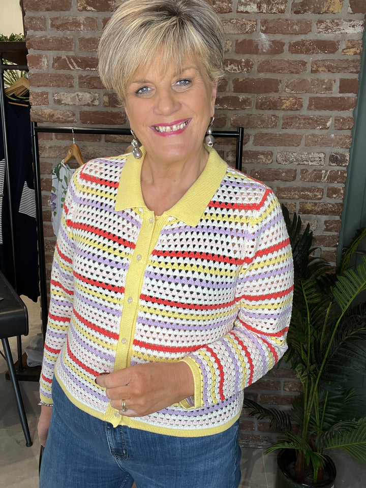 Nümph Nunancy Open work Cardigan In Popcorn