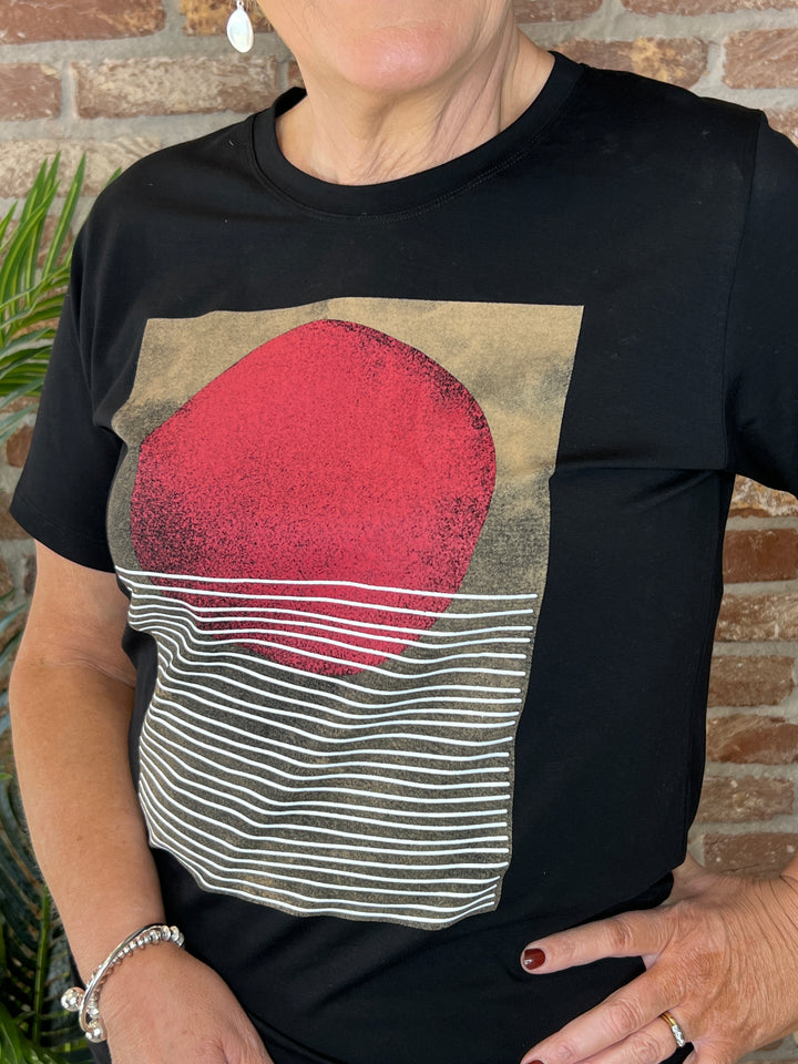 Peruzzi rising sun T-shirt in black