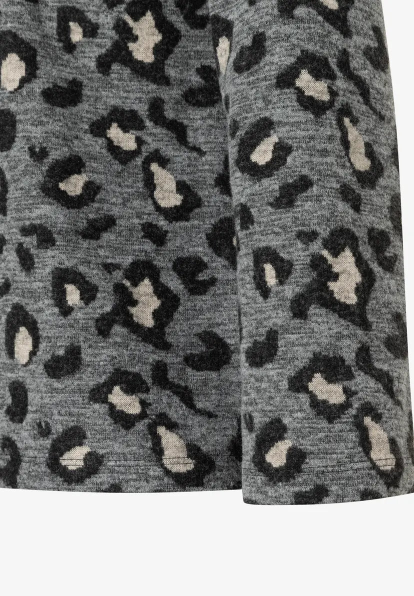 More & More Jacquard Sweatshirt In Grey